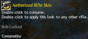 MMOJUGG Guild Wars 2 US Aetherized Rifle Skin Details View of Item Function and Use